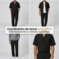 👔 PROMO LIMITÉE 50% DE RÉDUCTION ! ✨ Ensemble Décontracté Homme – Chemise Col Cubain & Pantalon Ample ✨