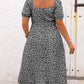 🌸 PROMO LIMITÉE 50% DE RÉDUCTION ! ✨ Robe Longue Grande Taille Bohème – Imprimé Fleuri, Fente, Manches Courtes 🌺