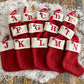 🔥SOLDES -48 % DE RÉDUCTION🔥  Chaussettes en tricot douillettes, sac cadeau brodé en forme de bonbon, chaussette de Noël avec lettre