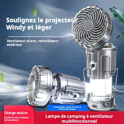 💎 -60% SUR LE VENTILATEUR SOLAIRE EXTENSIBLE ! 💎 Lampe 6-en-1, Étanche IP44 & Powerbank pour le Camping et les Urgences 🏕️🔦
