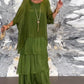 💎 -50% LIMITÉ ! 💎 Robe Maxi Artistique – Coupe Ample, Design Batwing & Élégance Fluide