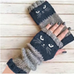 🎁 Promotion du dernier jour 42 % DE RÉDUCTION 🐱 Gants tricotés pour femmes avec motif chat — Pour des mains au chaud et des doigts libres 🧶