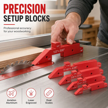 🔧 PROMO LIMITÉE -50% 📏 Cales de Réglage Alu pour Travail du Bois — Scie & Fraiseuse