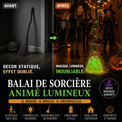 🎉 Soldes 2026 — Plus de 23 900 vendus!🔥 Décoration de Balai de Sorcière Électrique pour Hallow