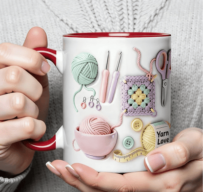 💎 DERNIER JOUR : -50% SUR LE MUG « YARN LOVE » ! 💎 Cadeau Parfait pour les Artistes du Fil - Lavable & Micro-ondes ✨
