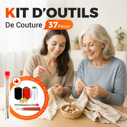 🧵 50 % de réduction – Kit de Couture 37 Pièces Ultra-Complet & Portable ! ✂️✨