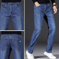 👖 PROMO LIMITÉE 50% DE RÉDUCTION ! 💥 Jean Homme Taille Haute Coupe Droite – Élastique, Respirant, Silhouette Flatteuse ✨