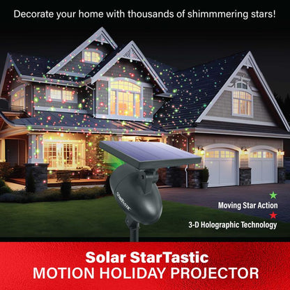 🔥 50 % de réduction ! ❆ Lumières de Noël solaires StarTastic – Projecteur laser extérieur sans fil, IP65, détection de mouvement & ambiance festive instantanée 🌟🎄