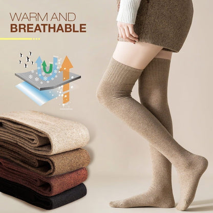 🧦✨ 50% de réduction ! Chaussettes Montantes Femme en Peluche Épaissie – Ultra chaudes, respirantes et confortables pour l'hiver