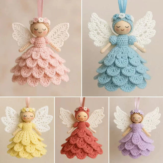 👼 Créez un Ange au Crochet - Kit Complet avec Instructions Simples - Symbole Unique de Paix et d‘Espoir, Idée Cadeau DIY Parfaite pour Noël ou un Moment de Détente en Famille 🧶