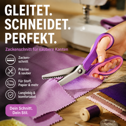 ✂️ PROMO LIMITÉE 50% DE RÉDUCTION ! 🧵 Ciseaux multifonctions en zigzag – Créatif, Ergonomique 🎁