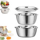 🔪 56% DE RÉDUCTION ! ✨ Ensemble 3-en-1 Bols Inox – Découpe, Égouttage & Cuisson, Compact & Multifonction ⏱️