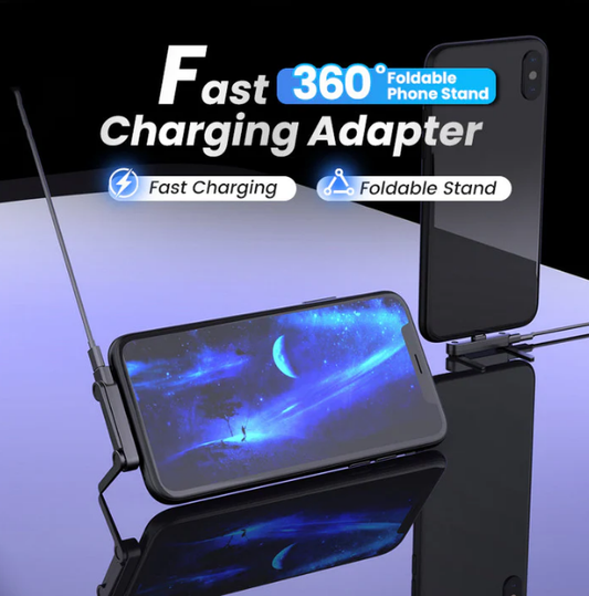 ⚡ PROMO -50% ! Adaptateur de Charge Rapide avec Support Pliable 360° ✨