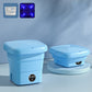💎 60% DE RÉDUCTION ! 💎 Machine à Laver Pliable – Compacte, Portable & avec Lampe Bleue Antibactérienne 🔆🧺