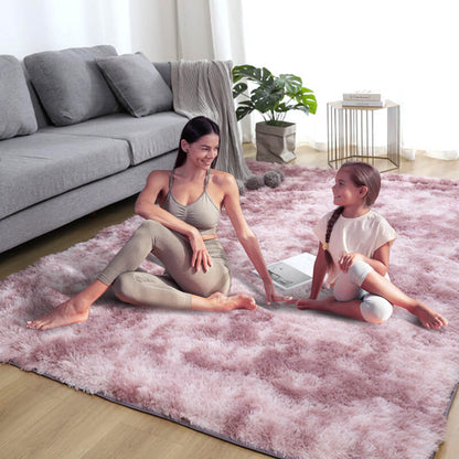 8% DE RÉDUCTION ! 💎 Tapis de Sol en Peluche à Dégradé de Couleurs – Fausse Fourrure Ultra-Douce, Lavable en Machine & Fond Anti-Dérapant