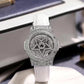 ⌚ PROMO LIMITÉE 50% DE RÉDUCTION ! 💥 Montre Femme Cadran Strass – Cuir, Étanche 30M, Fermoir Réglable ✨