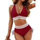 👙 Soldes 2026 — Plus de 44 000 vendus!🔥 Bikini taille haute avec contrôle ventre & patchwork coloré – 6 couleurs, ajustable & ultra flatteur – parfait pour l'été 💕