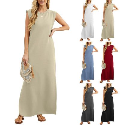 💎 50% DE RÉDUCTION ! 💎 Robe Longue Ample avec Fente – Tissu Sans Plis, Fluide & Silhouette Élégante pour Été