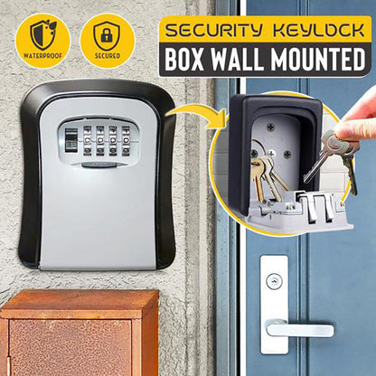 🔐 50% DE RÉDUCTION! 🏠 Boîte à clés murale – Alliage alu, 10000 combinaisons & étanche ✨