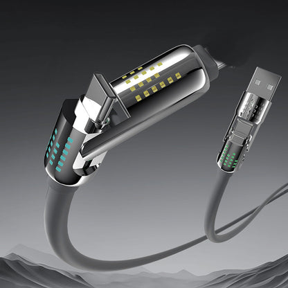 💎 51% DE RÉDUCTION ! 💎 Câble de Données 4-en-1 à Charge Rapide 240W – LED Clignotante Douce & Compatible iPhone/Android 📱⚡
