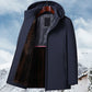 🧥 Parka Homme Chaud et Épais - Imperméable et Coupe-Vent, Capuche Amovible - Remplissage Isolant Haute Qualité, Idéal pour l‘Hiver❄️