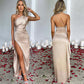 👗 PROMO FLASH 50% SUR LA ROBE LONGUE ! ✨ Robe Satin Une Épaule avec Fente – Élégante, Cintrée & Sensuelle 🌹