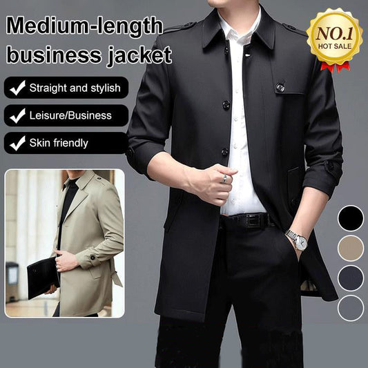 🔥HOT SALE🔥❄️Vinter Specials❄️Mid-lang Business Style Trench Coat