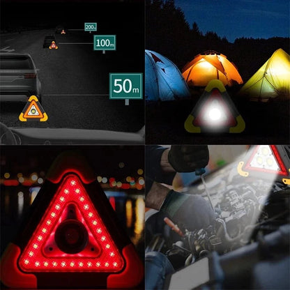 📢📢49% de réduction ! 🚗✨ Triangle d’Urgence Solaire 3-en-1 – Lampe LED + Powerbank + Signalisation Routière