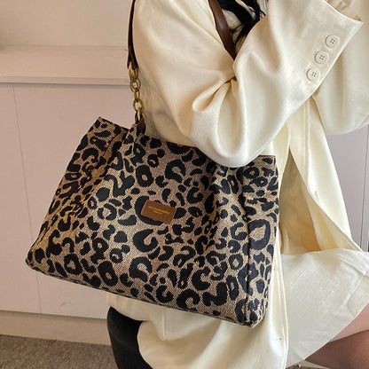 👜 PROMO LIMITÉE 50% DE RÉDUCTION ! ✨ Sac Léopard Grande Capacité – Mode, Polyvalent, Cuir PU 🐆