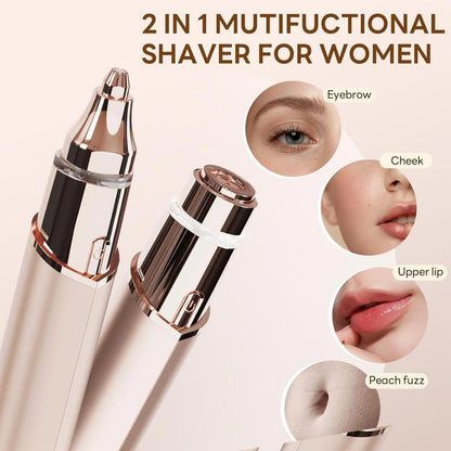 💖 ACHETEZ 3, OBTENEZ 1 GRATUIT! ✨ Épilateur Facial 2-en-1 pour Femme – Doux, LED & recharge USB – Idéal pour une peau lisse et précise à la maison 🪒