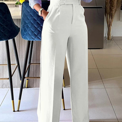 💎 50% DE RÉDUCTION ! 💎 Pantalon Habillé à Jambes Larges pour Femmes – Taille Haute, Tissu Respirant & 6 Couleurs Élégantes 👖✨