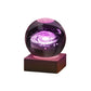 🪐✨ 50 % de réduction ⚡ Veilleuse en cristal gravé 3D – Galaxie, Système solaire ou Saturne dans une sphère lumineuse ! Socle en bois, idéal comme cadeau 🌌🎁