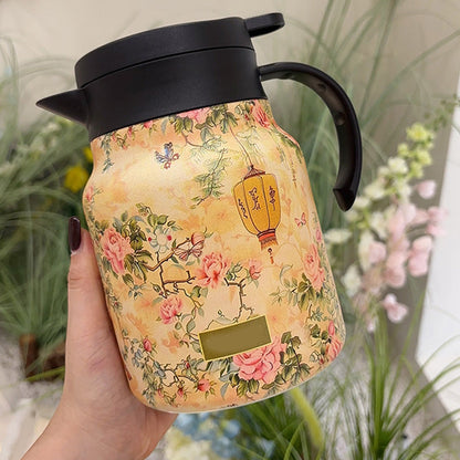🎉 60% DE RÉDUCTION EXCEPTIONNELLE ! ✨ Théière Isolante 1000ml avec Filtre – Élégance Florale & Conservation Longue de la Température ☕