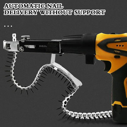 🔧 PROMO LIMITÉE 50% DE RÉDUCTION ! ⚙️ Adaptateur Cloueur Automatique pour Perceuse – Alimentation en Chaîne de 50 Clous 🔩