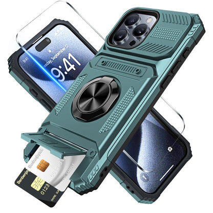 📱 PROMO LIMITÉE 50% DE RÉDUCTION ! 💥 Coque iPhone Porte-Carte & Anneau Magnétique – Support Intégré, Aimant Puissant, Protection ✨