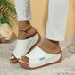 👡 PROMO LIMITÉE 50% DE RÉDUCTION ! ✨ Sandales à Talon Compensé – Léger, Semelle Rembourrée, Bride Large 🍂