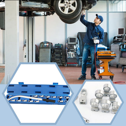 🔧 PROMO LIMITÉE -50% 🧰 Kit 15 Clés à Courroie — Têtes Interchangeables & Anti-Rouille
