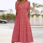 🎉 Soldes 2026 — Plus de 45 000 vendues 👗 Robe Longue Femme Col V Manches Courtes 🌸