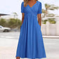 🎉 Soldes 2026 — Plus de 45 000 vendues 👗 Robe Longue Femme Col V Manches Courtes 🌸