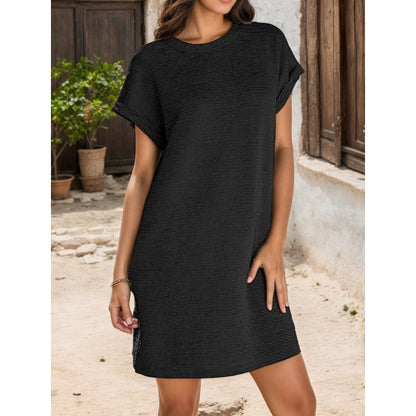 💎 50% DE RÉDUCTION ! 💎 Robe Ample pour Femme – Manches Roulées, Poches Pratiques & Coupe Fluide en Coton-Lin 🌸🌿