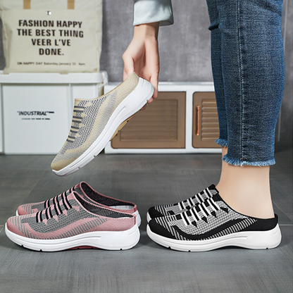 💎 58% DE RÉDUCTION ! 💎 Chaussures de Sport Orthopédiques pour Femme – Talon Ouvert, Soutien Voûte Plantaire & Semelle Antidérapante (Beige/Rose/Noir | 36–41) 👟🩰