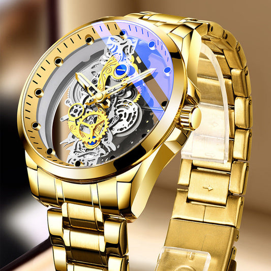 ⌚ PROMO FLASH -50% ✨ Montre Squelette Homme Cadran Double Face — Quartz & Étanche 30M ✨