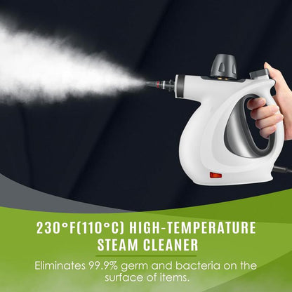 💎 50% DE RÉDUCTION ! Nettoyeur Vapeur Portable 1050W – 350ml, 10 Accessoires, Chauffage Ultra-Rapide pour Toutes Surfaces ✨🧹
