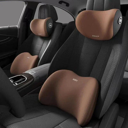 🚗 Promo Flash -50% ✨ Appui-Tête Cervical & Coussin Lombaire Ergonomique — Mousse à Mémoire de Forme 💆
