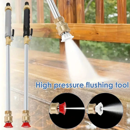 🔫 OFFRE SPÉCIALE : 50% DE RÉDUCTION ! 💦 Pistolet à Eau Haute Pression – 3 Buses Interchangeables, Alliage d'Aluminium Durable & Puissant 🧯
