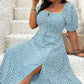 🌸 PROMO LIMITÉE 50% DE RÉDUCTION ! ✨ Robe Longue Grande Taille Bohème – Imprimé Fleuri, Fente, Manches Courtes 🌺