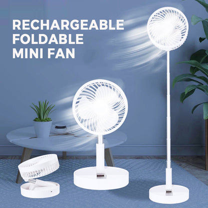 🌀 PROMO LIMITÉE 60% DE RÉDUCTION ! 💥 Ventilateur Pliable Rechargeable – Hauteur Réglable, 4 Vitesses, Silencieux ✨