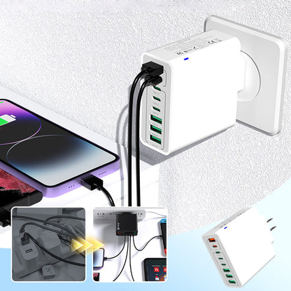 💎 50% DE RÉDUCTION ! 💎 Chargeur Multi-Ports 150W Ultra-Rapide – 8 Ports USB, Charge Simultanée & Protection Intelligente