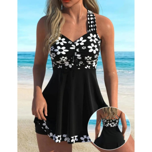 💎 50% DE RÉDUCTION ! 💎 Maillot de Bain Tankini à Imprimé Floral avec Boyshort – Séchage Rapide, Bretelles Réglables & Couverture Confortable 🌺☀️