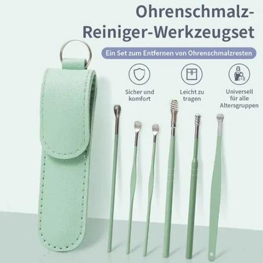 📢50 % de réduction limitée dans le temps📢Kit portable de 6 perce-oreilles en acier inoxydable - Outil à spirale pour les oreilles✨